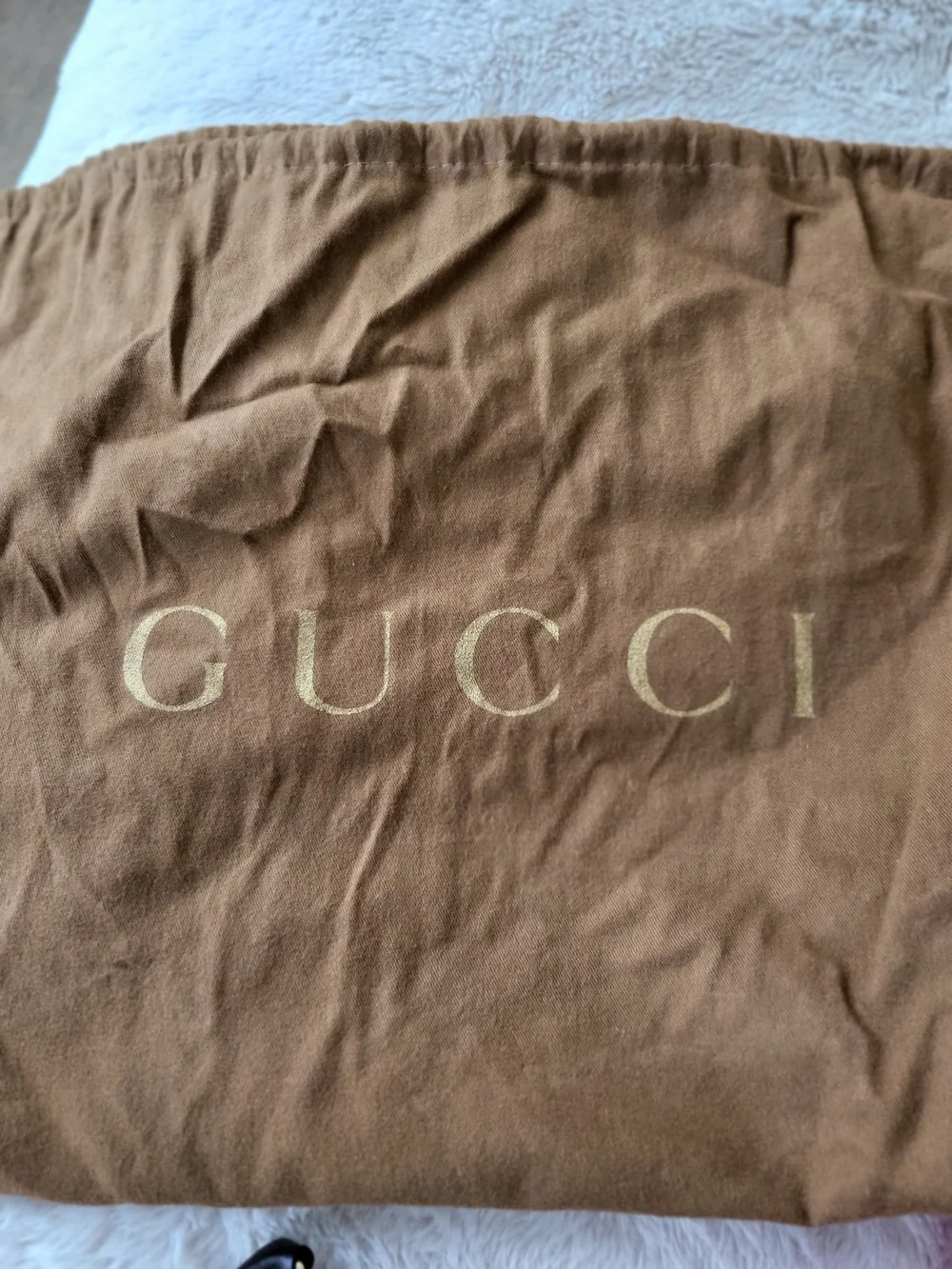 Gucci Beige GG Canvas and Brown Leather Top Handle Bag - Picture 11 of 15